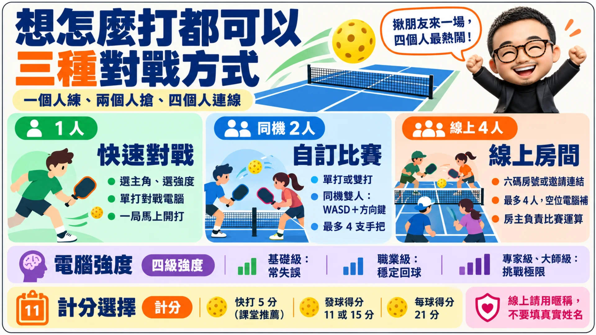 三種對戰玩法