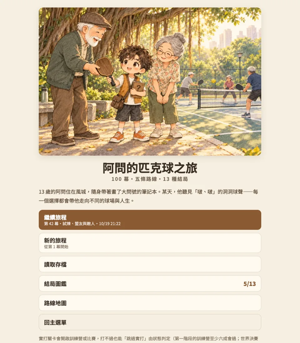 故事選單的按鈕